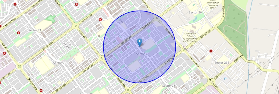 Location Map of Sector 27, Chandigarh