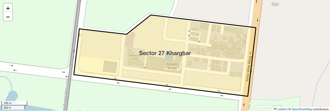 Location Map of Sector 27 Kharghar, Navi Mumbai