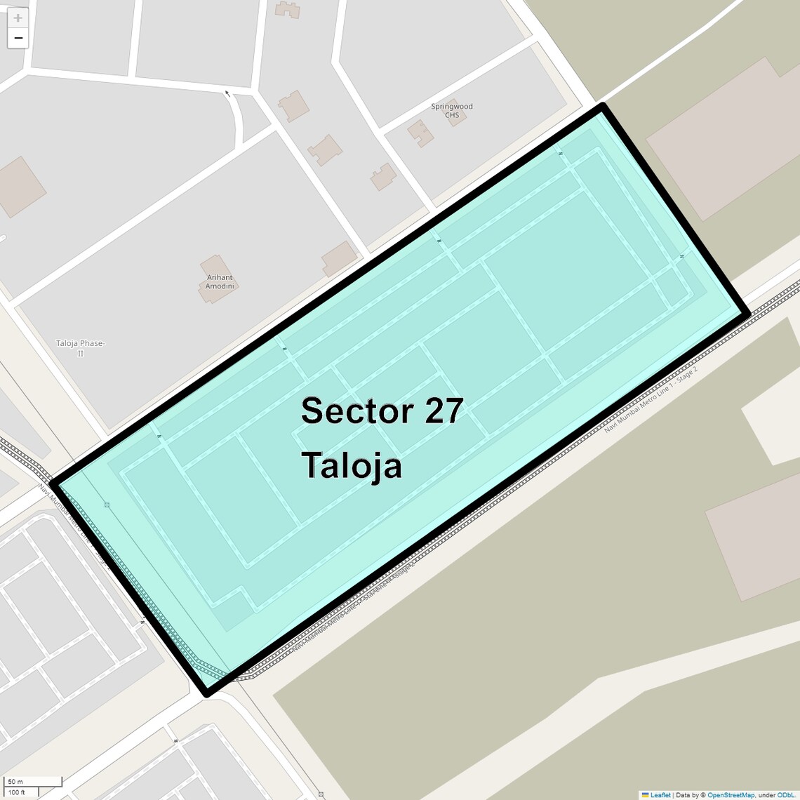 Location Map of Sector 27 Taloja, Navi Mumbai
