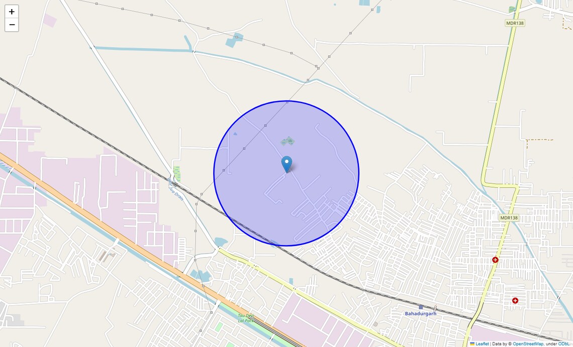 Location Map of Sector 28, Bahadurgarh