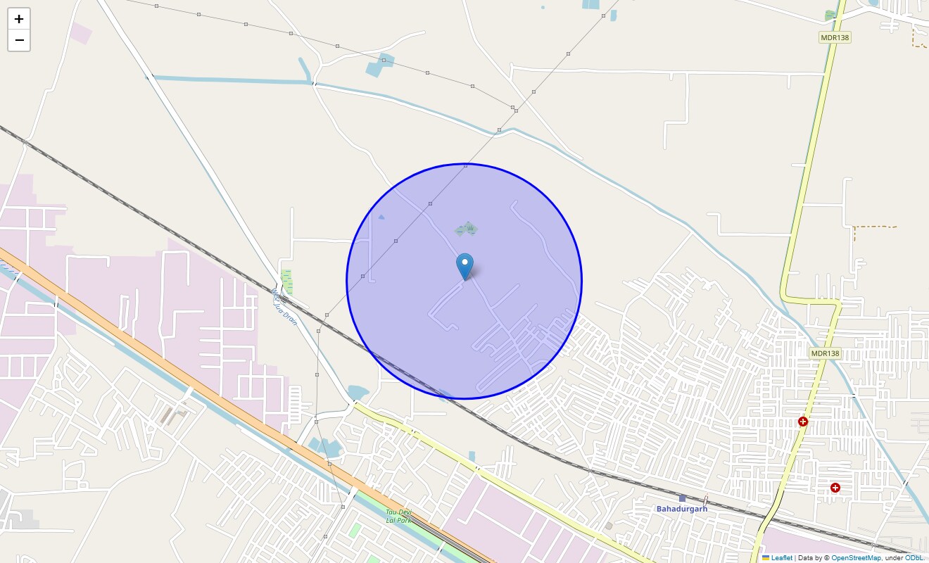 Location Map of Sector 28, Bahadurgarh