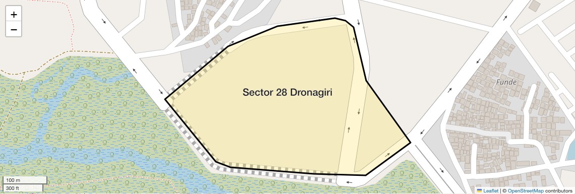Location Map of Sector 28 Dronagiri, Navi Mumbai