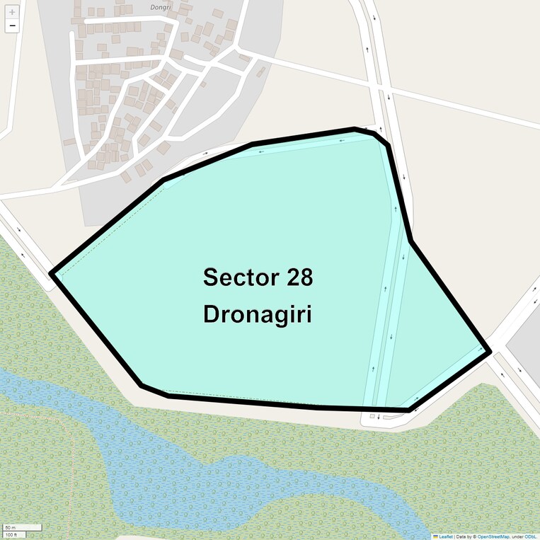 Location Map of Sector 28 Dronagiri