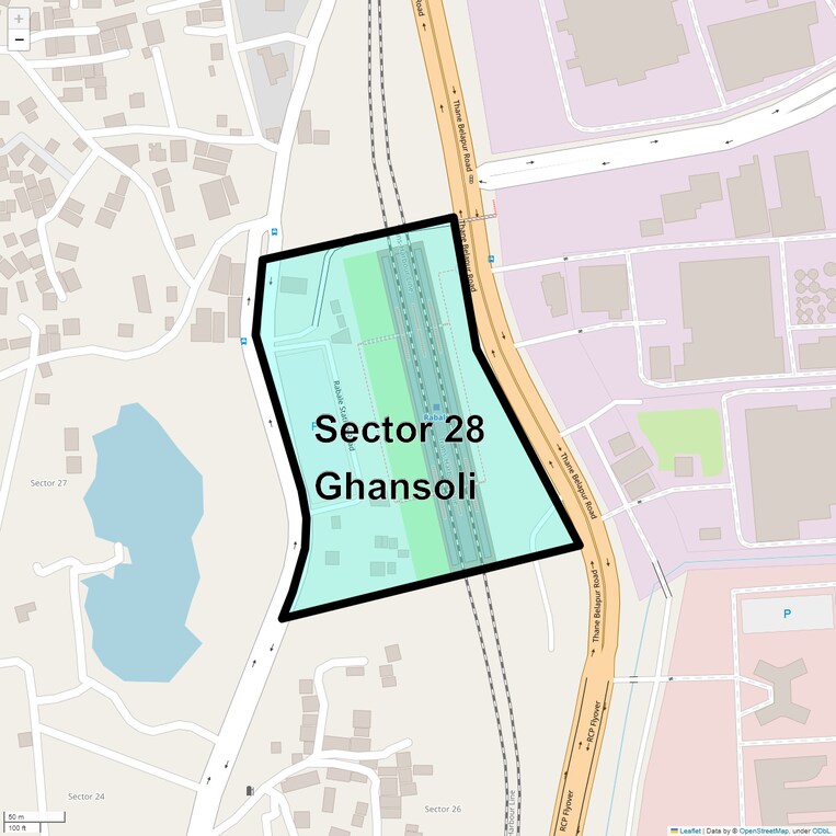 Location Map of Sector 28 Ghansoli