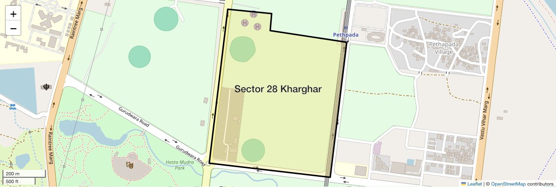Location Map of Sector 28 Kharghar, Navi Mumbai