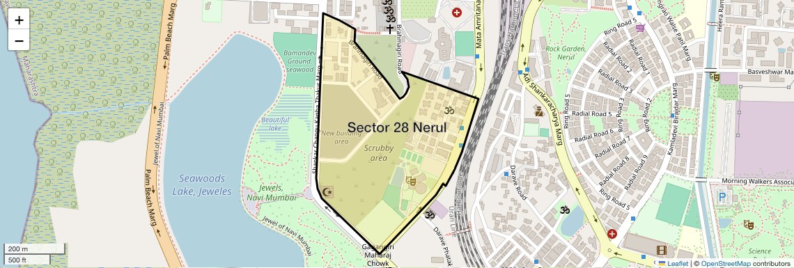 Location Map of Sector 28 Nerul, Navi Mumbai