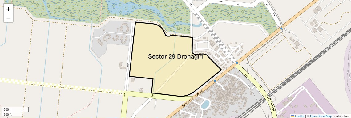 Location Map of Sector 29 Dronagiri, Navi Mumbai