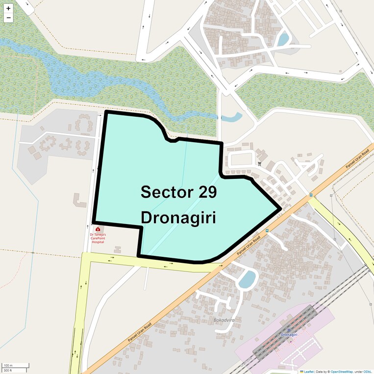 Location Map of Sector 29 Dronagiri