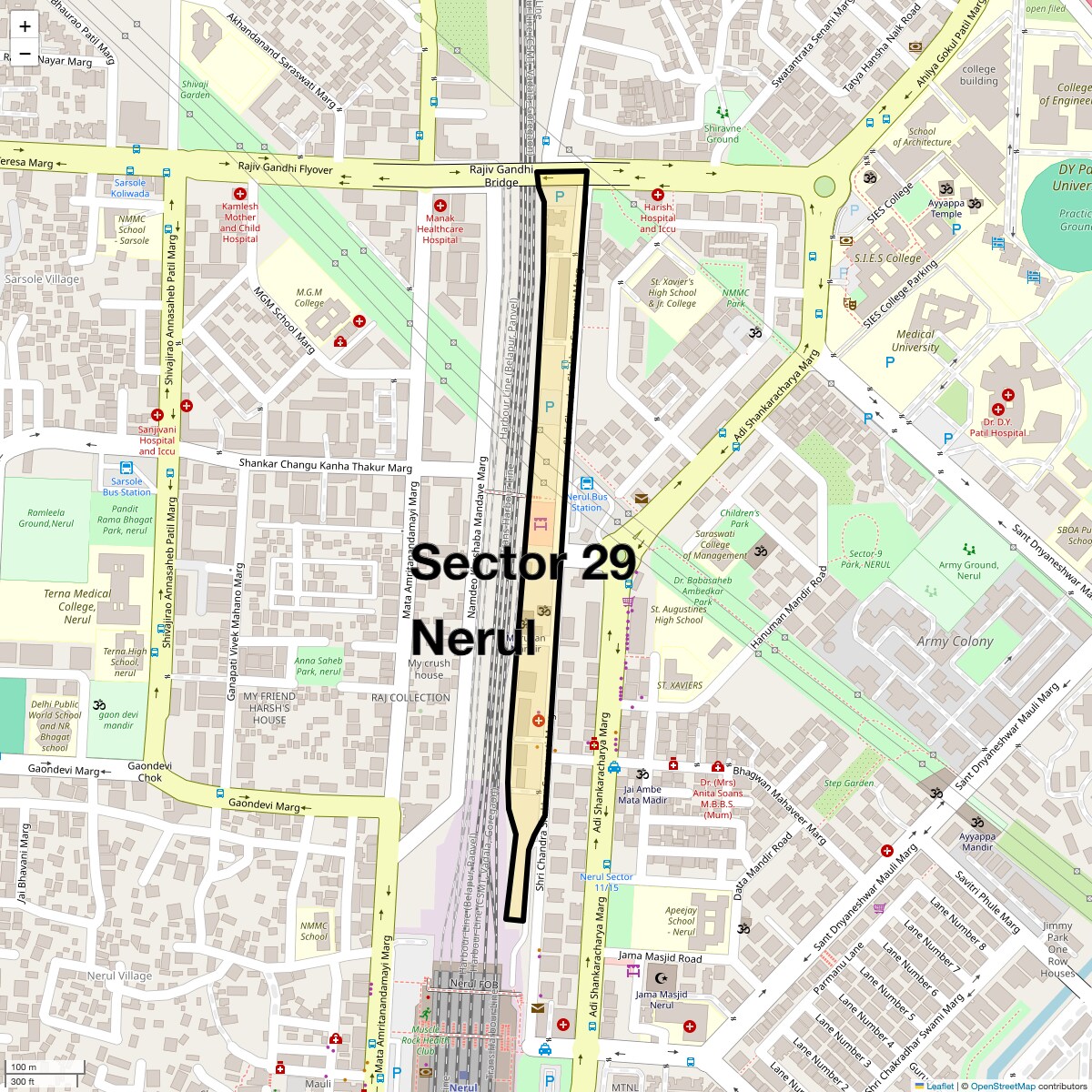 Location Map of Sector 29 Nerul, Navi Mumbai