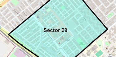 Location Map of Sector 29, Noida