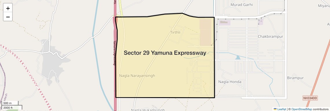 Location Map of Sector 29 Yamuna Expressway, Greater Noida