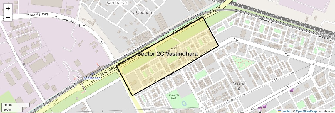 Location Map of Sector 2C Vasundhara, Ghaziabad
