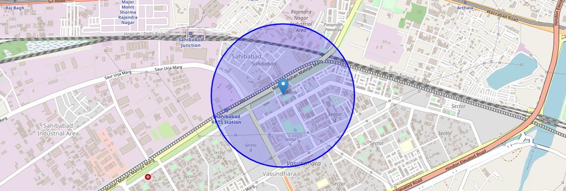Location Map of Sector 2c Vasundhara, Ghaziabad