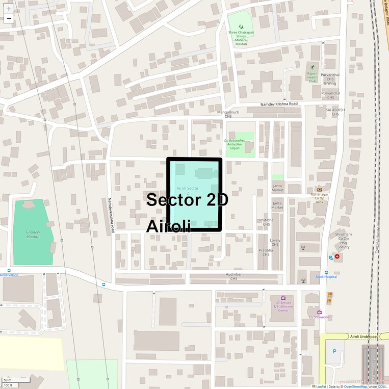 Location Map of Sector 2d Airoli