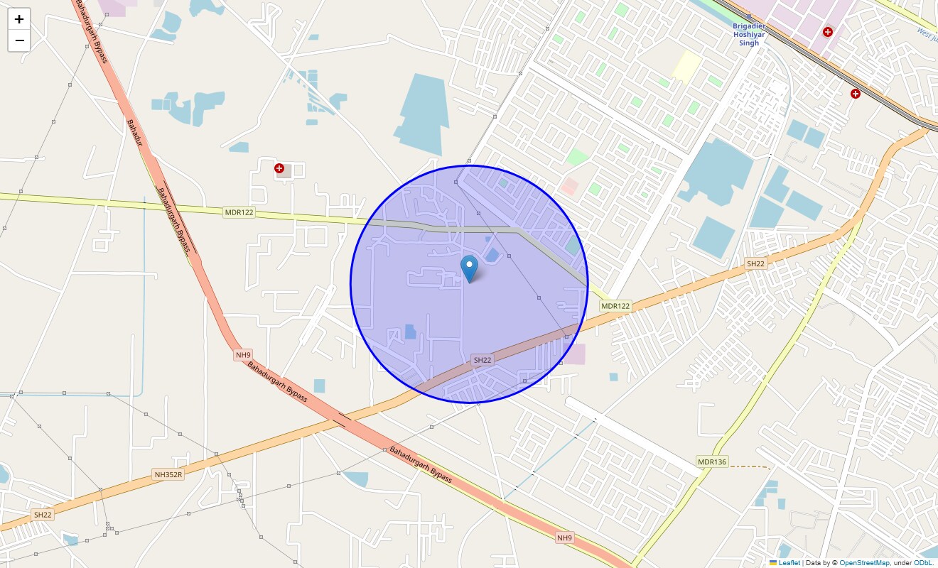 Location Map of Sector 3, Bahadurgarh