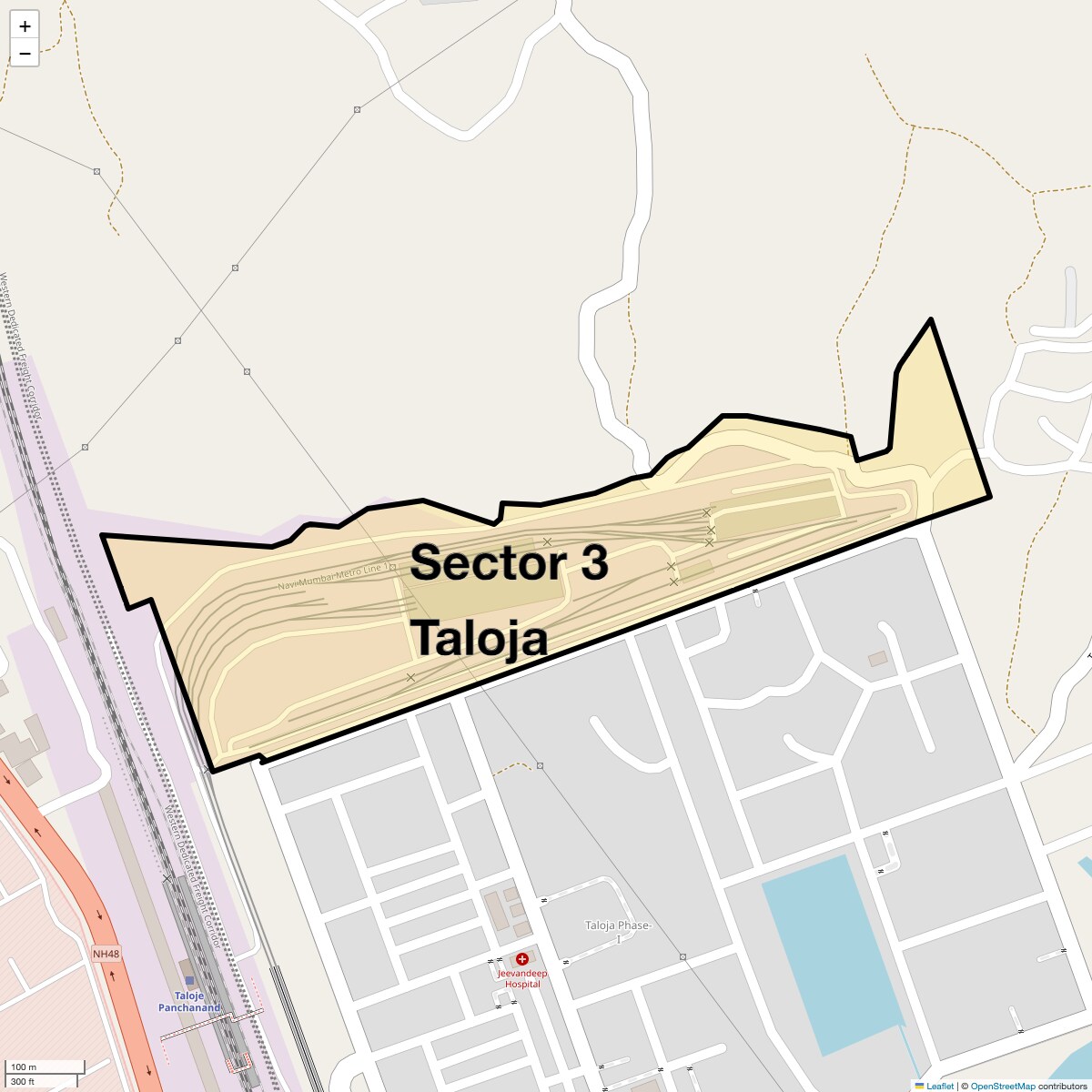 Location Map of Sector 3 Taloja, Navi Mumbai