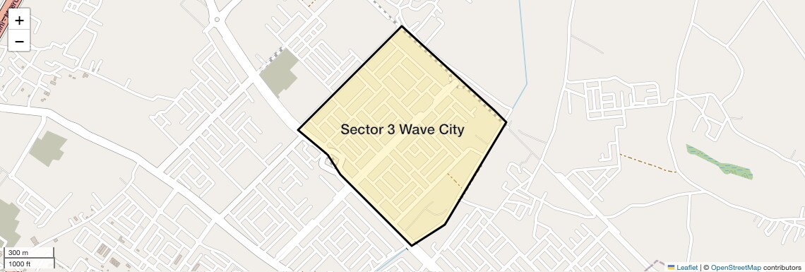 Location Map of Sector 3 Wave City, Ghaziabad