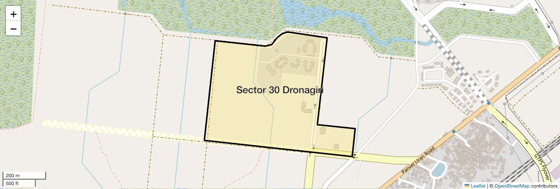 Location Map of Sector 30 Dronagiri, Navi Mumbai