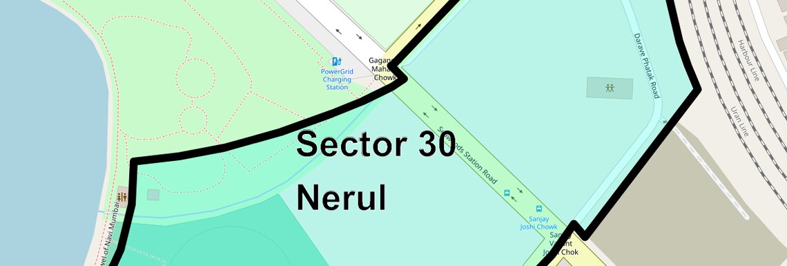 Location Map of Sector 30 Nerul, Navi Mumbai