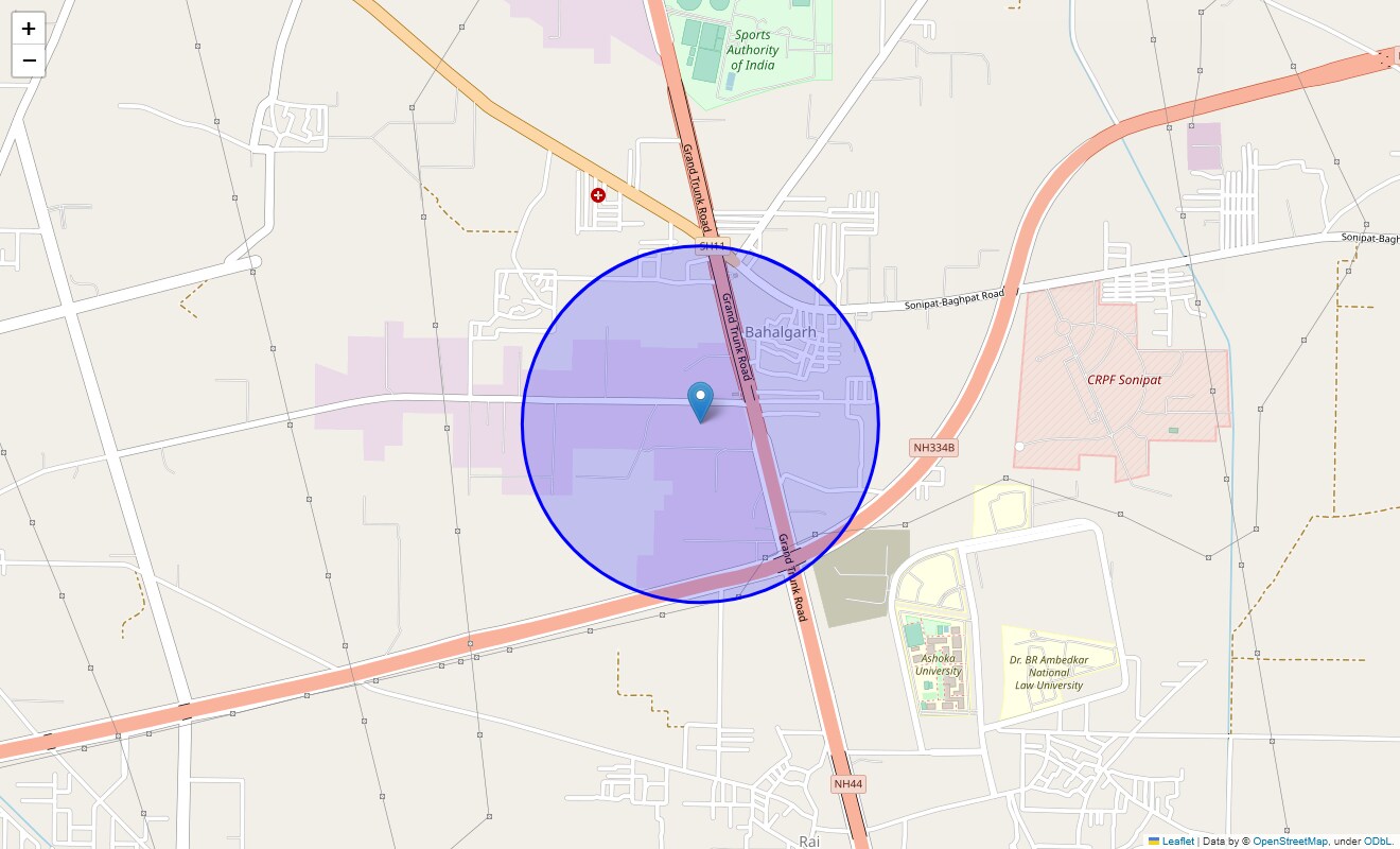 Location Map of Sector 30, Sonipat