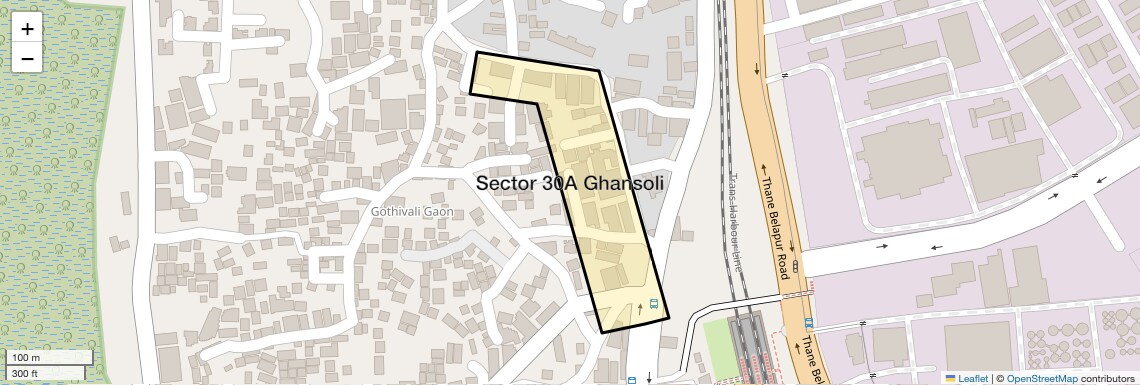 Location Map of Sector 30A Ghansoli, Navi Mumbai