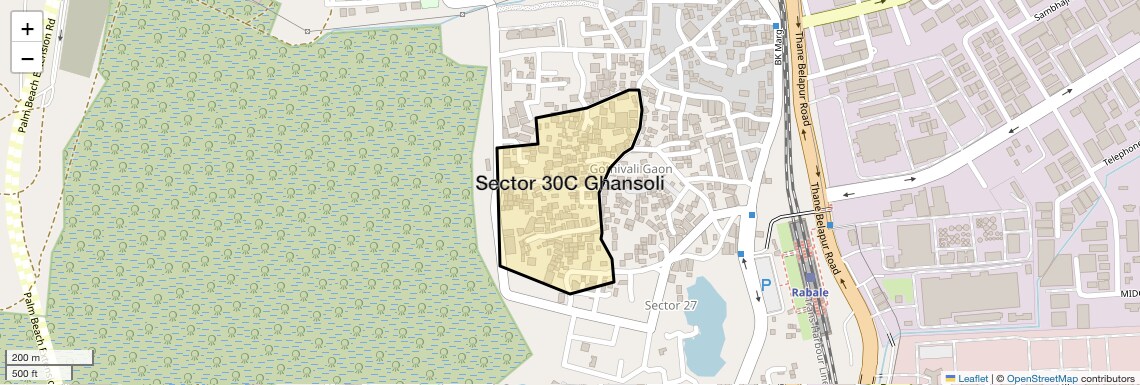 Location Map of Sector 30C Ghansoli, Navi Mumbai