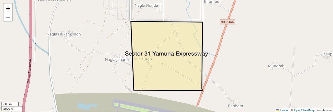 Location Map of Sector 31 Yamuna Expressway, Greater Noida