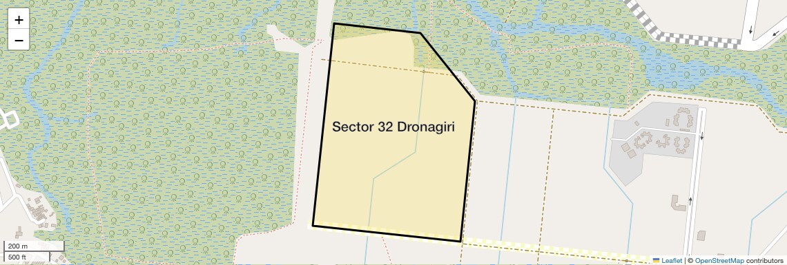 Location Map of Sector 32 Dronagiri, Navi Mumbai