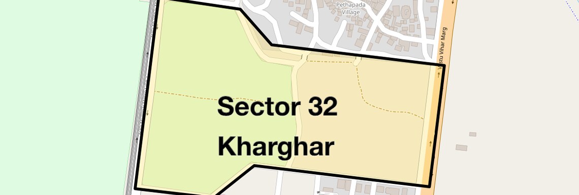 Location Map of Sector 32 Kharghar, Navi Mumbai