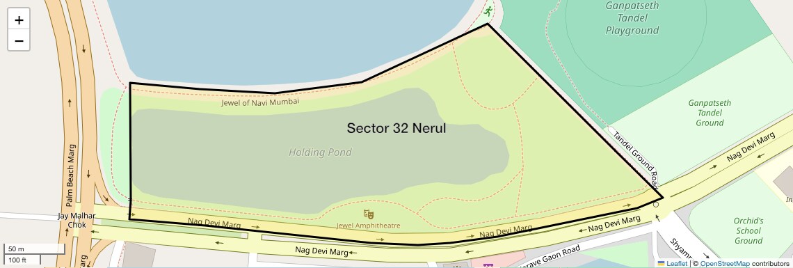 Location Map of Sector 32 Nerul, Navi Mumbai
