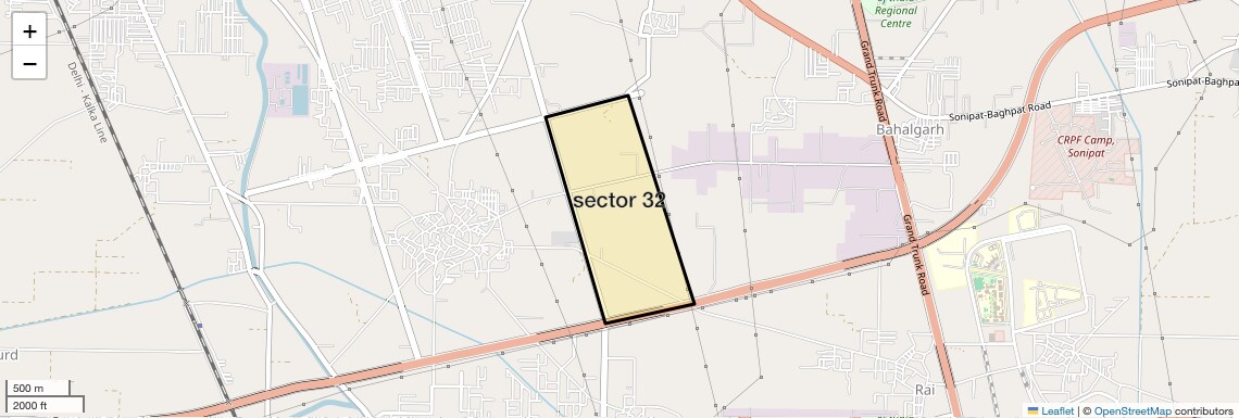 Location Map of Sector 32, Sonipat