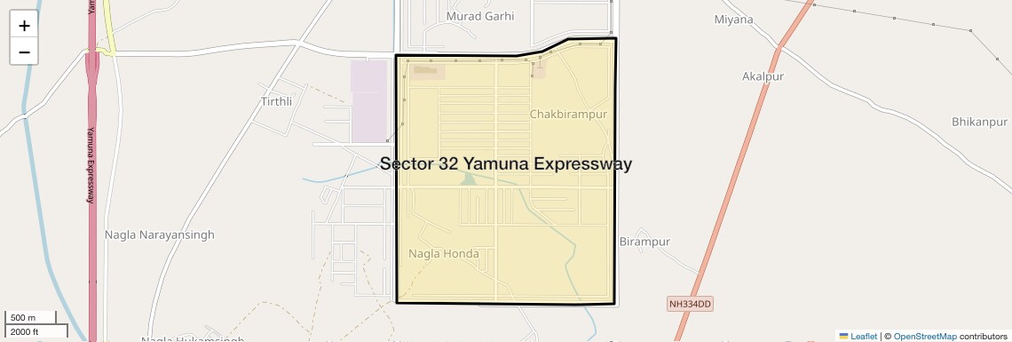 Location Map of Sector 32 Yamuna Expressway, Greater Noida