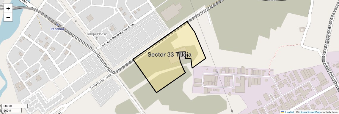Location Map of Sector 33 Taloja, Navi Mumbai