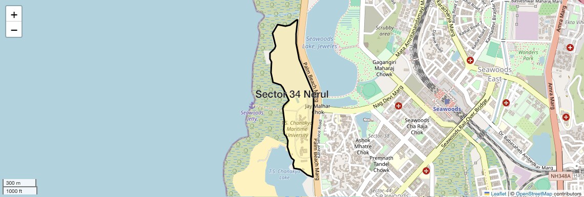 Location Map of Sector 34 Nerul, Navi Mumbai