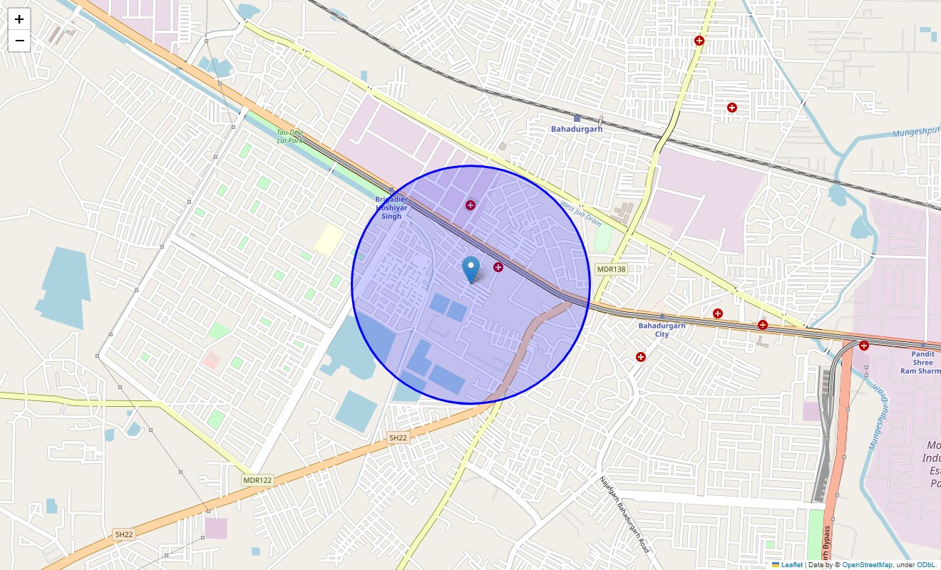 Location Map of Sector 35, Bahadurgarh
