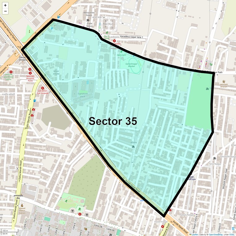 Location Map of Sector 35