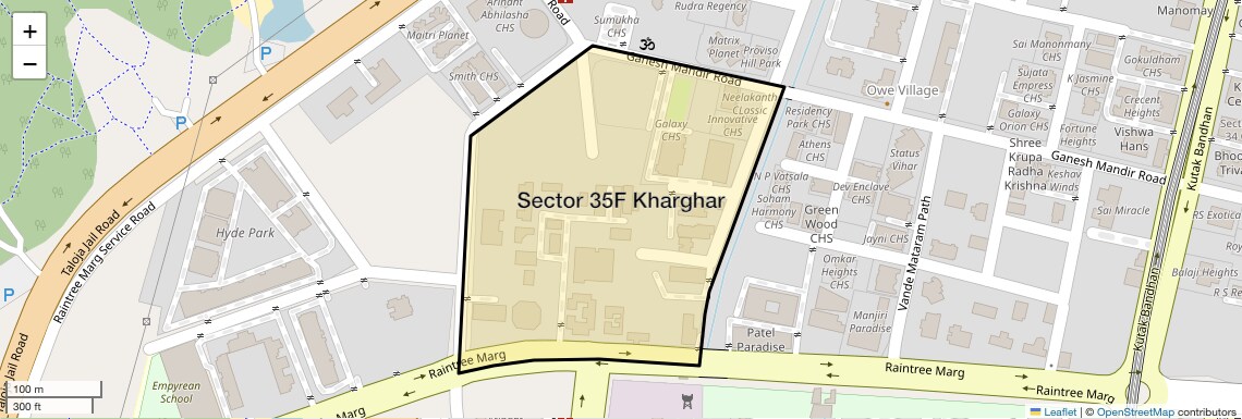 Location Map of Sector 35F Kharghar, Navi Mumbai