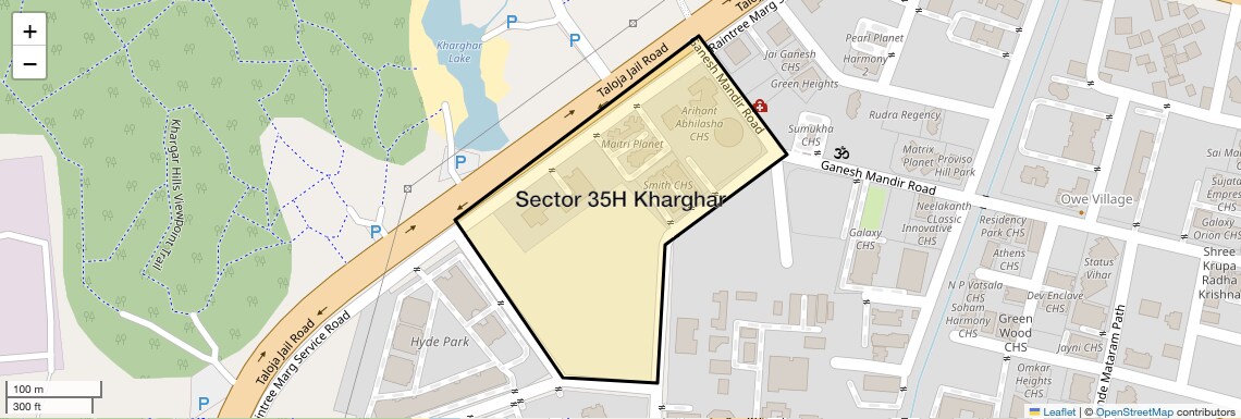 Location Map of Sector 35H Kharghar, Navi Mumbai