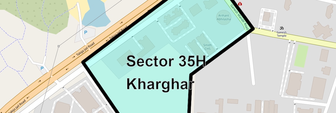 Location Map of Sector 35H Kharghar, Navi Mumbai