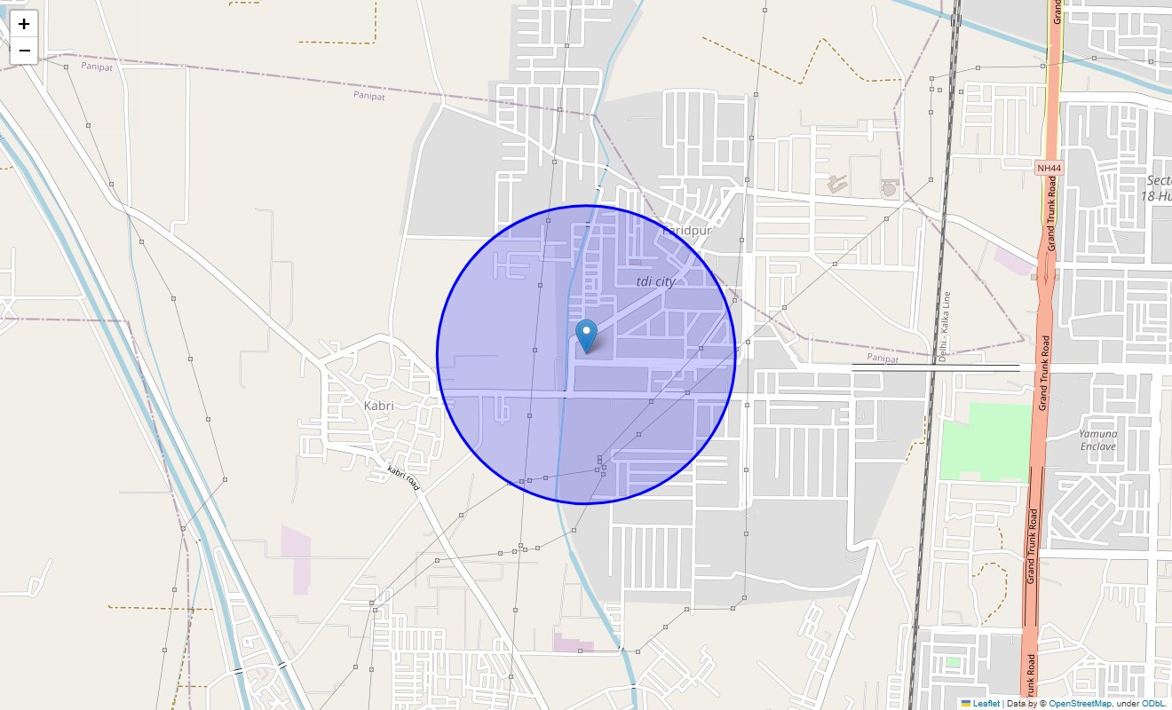 Location Map of Sector 36, Panipat
