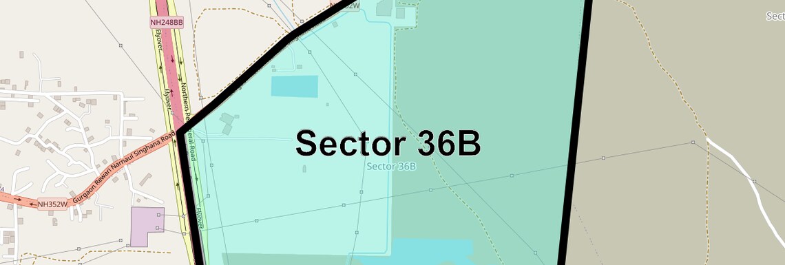 Location Map of Sector 36b, Gurgaon