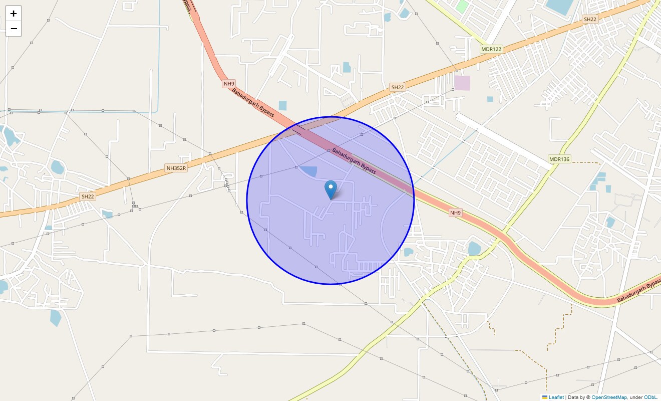 Location Map of Sector 37, Bahadurgarh