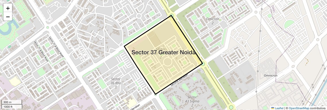 Location Map of Sector 37 Greater Noida, Greater Noida