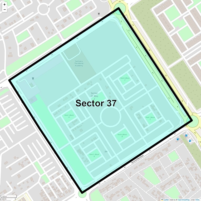 Location Map of Sector 37