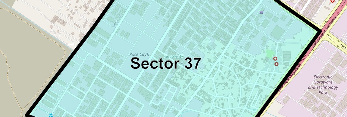 Location Map of Sector 37, Gurgaon