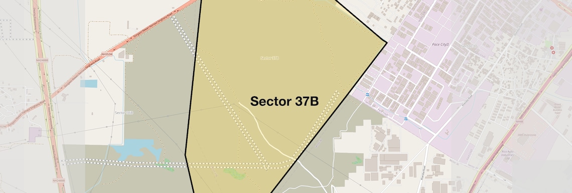 Location Map of Sector 37b, Gurgaon