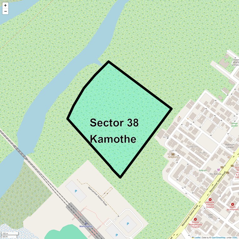Location Map of Sector 38 Kamothe