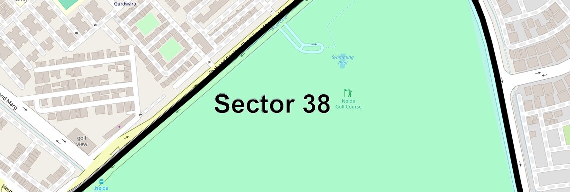 Location Map of Sector 38, Noida