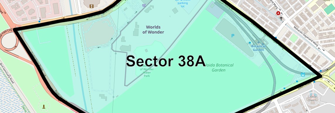 Location Map of Sector 38A, Noida