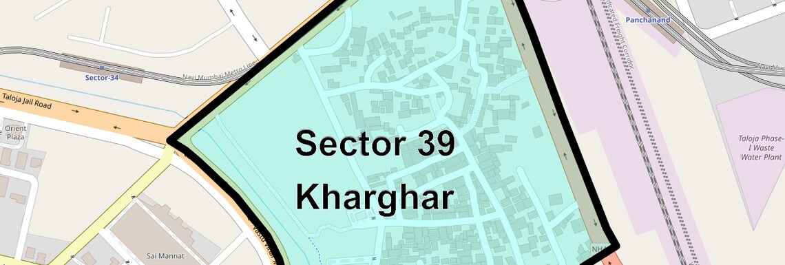 Location Map of Sector 39 Kharghar, Navi Mumbai